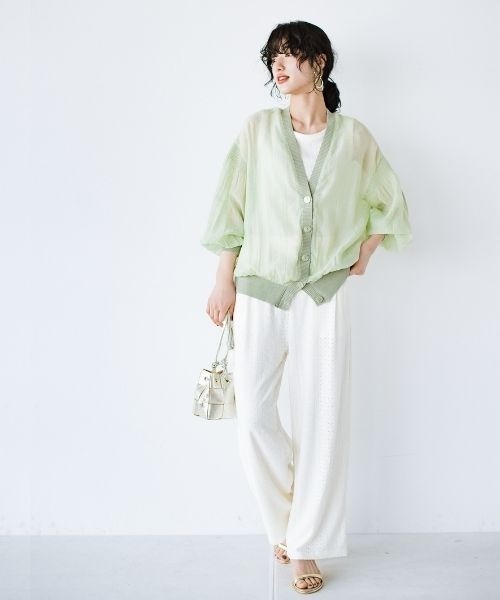 「ANNA LUNA」 カーディガン MEDIUM ベージュ レディース_画像4