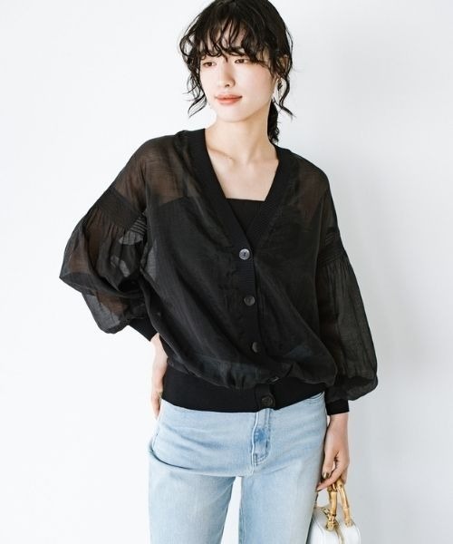 「ANNA LUNA」 カーディガン MEDIUM ベージュ レディース_画像6