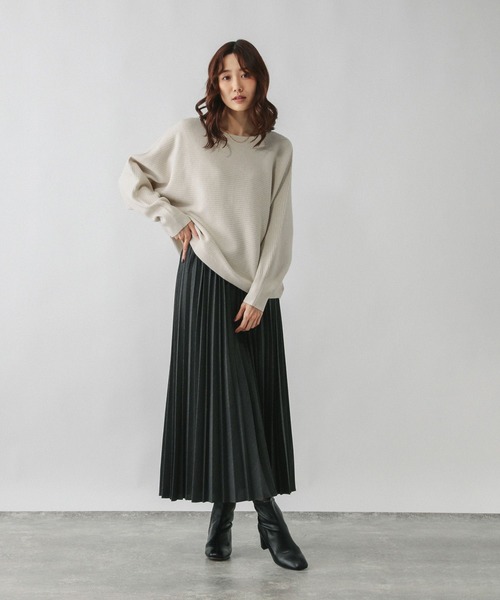 「GLOBAL WORK」 長袖ニット MEDIUM グレイッシュベージュ レディース_画像6