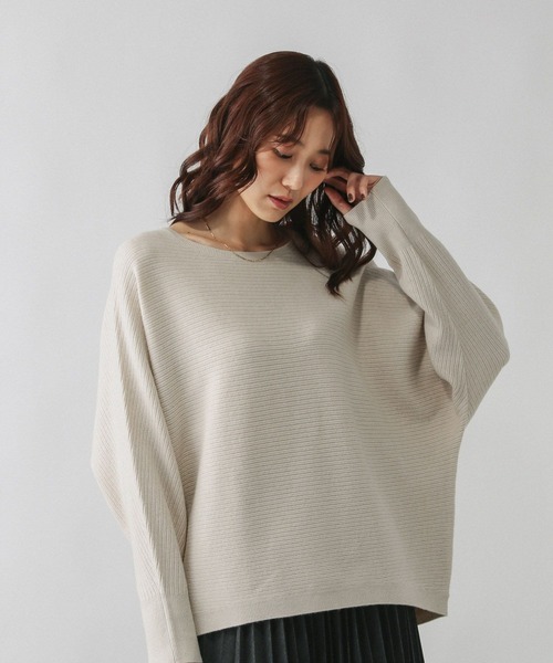 「GLOBAL WORK」 長袖ニット MEDIUM グレイッシュベージュ レディース_画像8