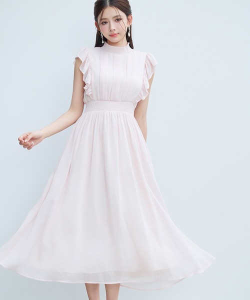 TED BAKER 鳥 刺繍 シフォン ワンピース フレア リボン ノースリーブ SAISON DE PAPILLON（セゾンドパピヨン） ワンピース 「新作登場＆高