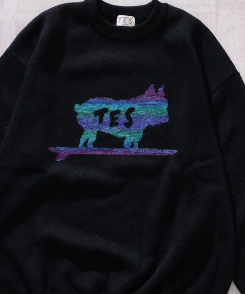 「The Endless Summer」 長袖ニット MEDIUM グレー メンズ_画像3