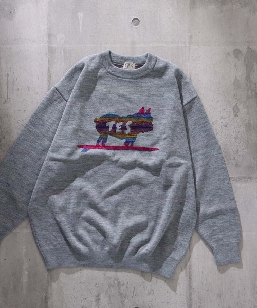 「The Endless Summer」 長袖ニット MEDIUM グレー メンズ_画像5