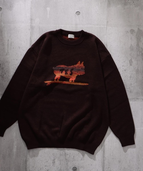 「The Endless Summer」 長袖ニット MEDIUM グレー メンズ_画像8