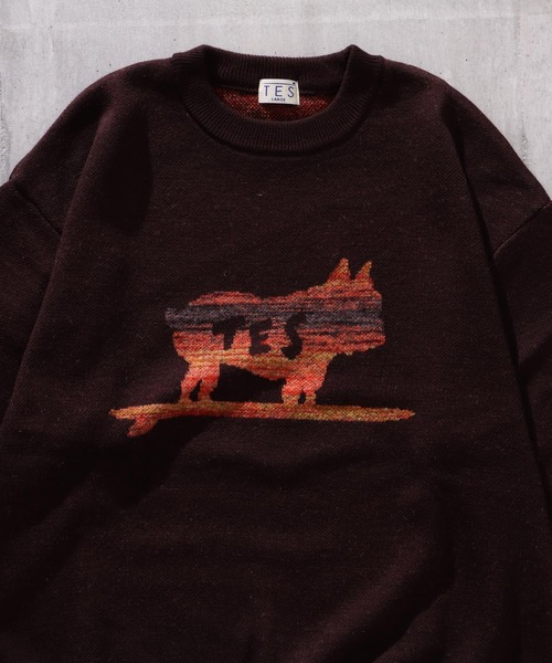 「The Endless Summer」 長袖ニット MEDIUM グレー メンズ_画像9