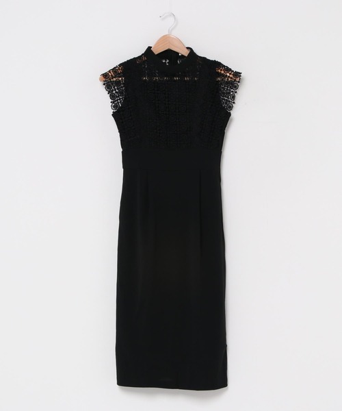 「Lace Ladies」 半袖ワンピース L グレー レディース_画像5