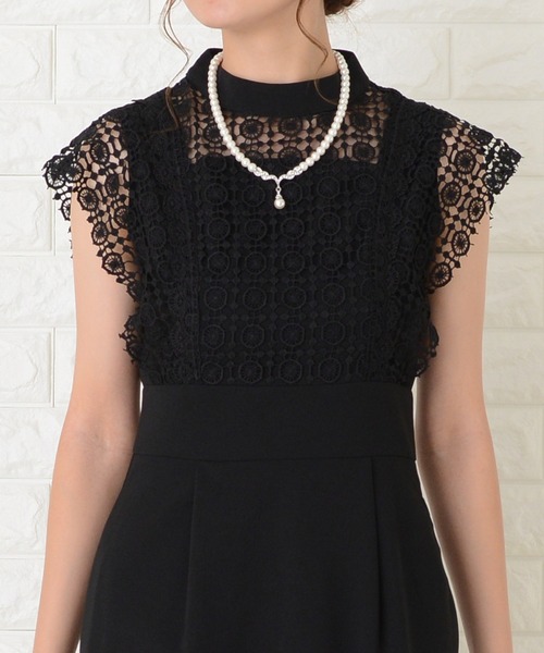 「Lace Ladies」 半袖ワンピース L グレー レディース_画像9