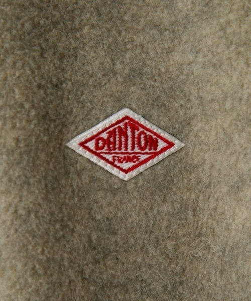 「DANTON」 ノーカラージャケット 36 グレイッシュベージュ レディースの画像