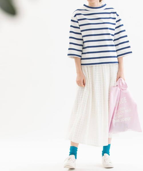 「nop de nod」 7分袖カットソー 3 ブルー レディース_画像4