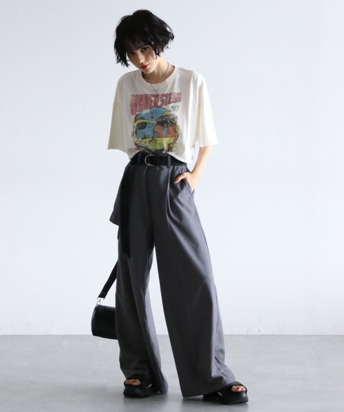 「PAGEBOY」 半袖カットソー FREE オフホワイト レディース_画像8