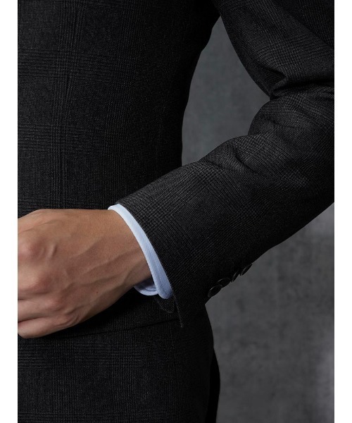 「Perfect Suit FActory」 3ピーススーツ AB5 チャコールグレー メンズの画像