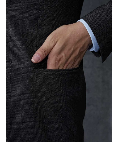 「Perfect Suit FActory」 3ピーススーツ AB5 チャコールグレー メンズの画像