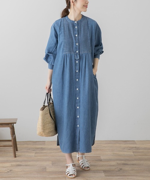 「URBAN RESEARCH Sonny Label」 長袖ワンピース FREE ライトインディゴブルー レディース_画像4