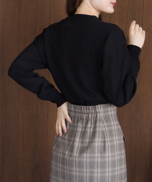「TRUDEA」 カーディガン LARGE ワイン レディース_画像3