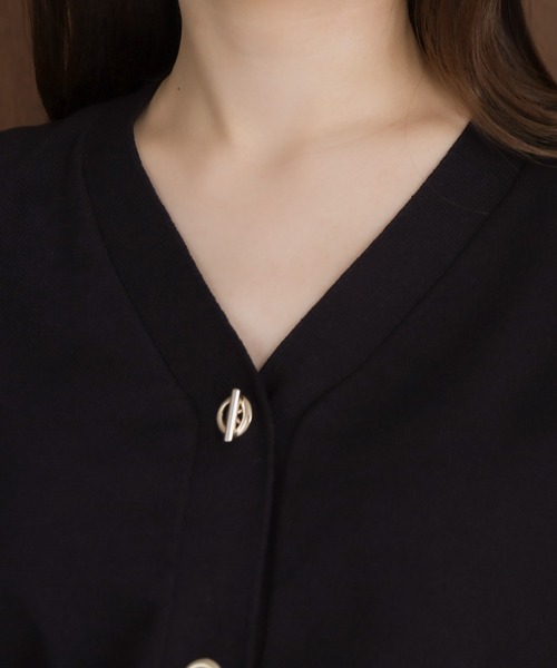 「TRUDEA」 カーディガン LARGE ワイン レディース_画像5