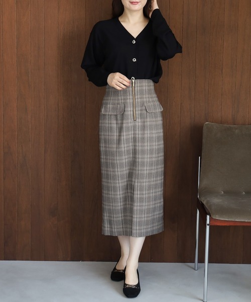 「TRUDEA」 カーディガン LARGE ワイン レディース_画像6