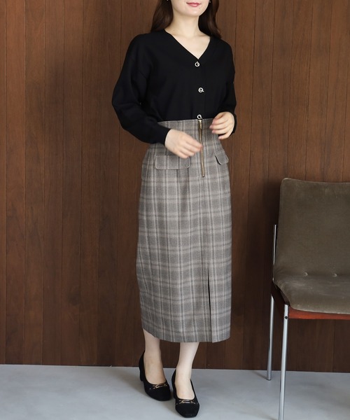 「TRUDEA」 カーディガン LARGE ワイン レディース_画像7