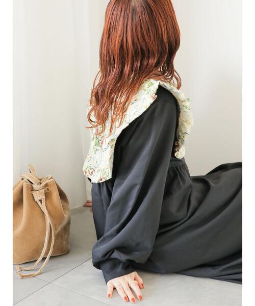 「ehka sopo」 7分袖ワンピース F グリーン レディース_画像6