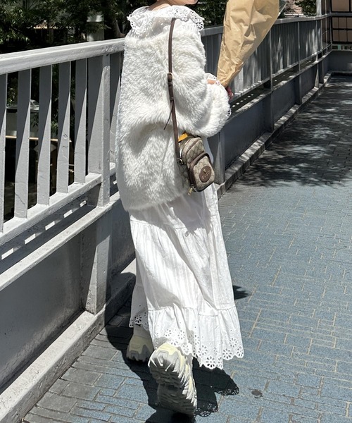 「Alley by w closet」 ニットカーディガン FREE オフホワイト レディース_画像6