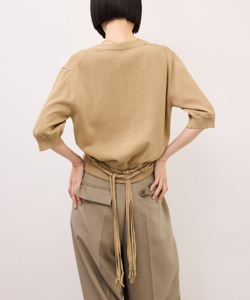 ADAM ET ROPE'（アダムエロペ） カーディガン 半袖 ドロストヘム