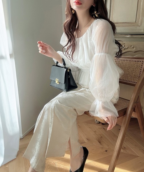 「Meiru」 スラックス SMALL ブラック レディース_画像7