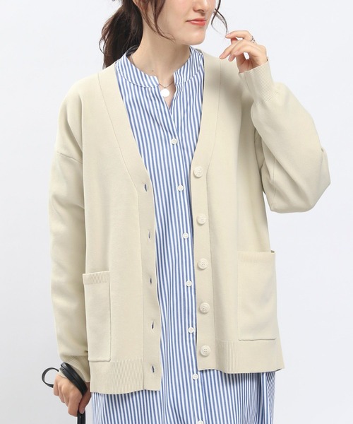 「GLOBAL WORK Smile Seed Store」 ニットカーディガン MEDIUM チャコール レディース_画像6