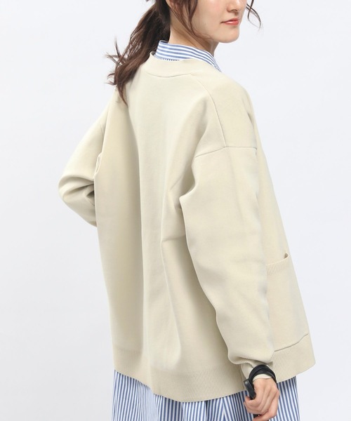 「GLOBAL WORK Smile Seed Store」 ニットカーディガン MEDIUM チャコール レディース_画像8