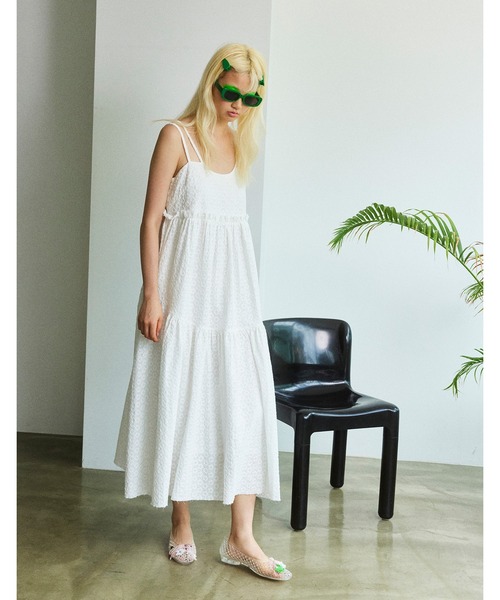 「Little sunny bite」 キャミソールワンピース MEDIUM ホワイト レディース_画像3
