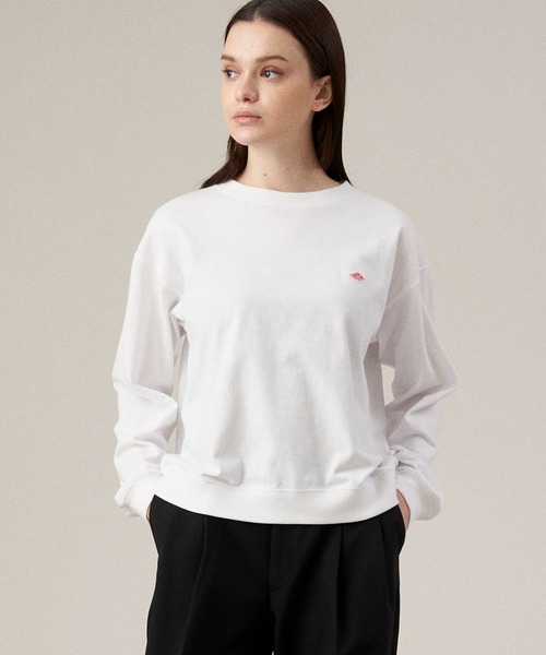 「DANTON」 スウェットカットソー X-SMALL オフホワイト レディース_画像2