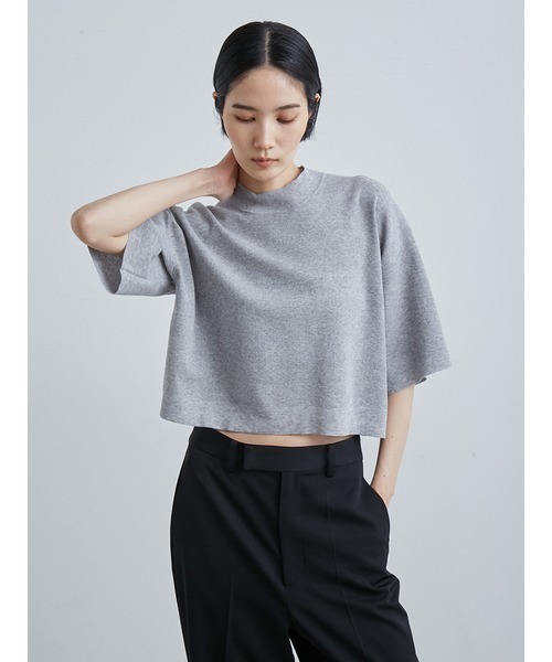 「MIESROHE」 半袖ニット ONE SIZE ホワイト レディース_画像3