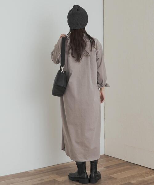 「URBAN RESEARCH DOORS」 シャツワンピース MEDIUM ベージュ レディース_画像6