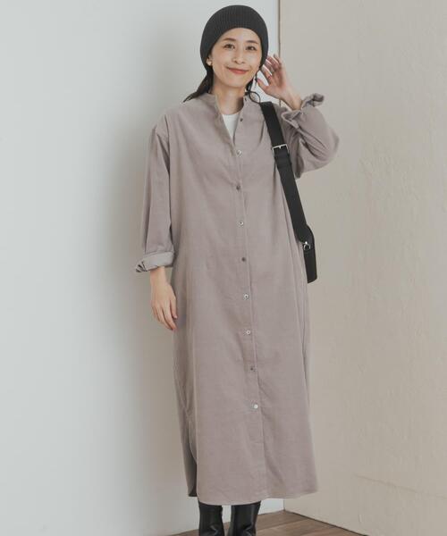 「URBAN RESEARCH DOORS」 シャツワンピース MEDIUM ベージュ レディース_画像7