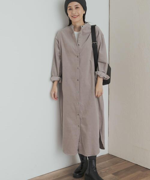 「URBAN RESEARCH DOORS」 シャツワンピース MEDIUM ベージュ レディース_画像8
