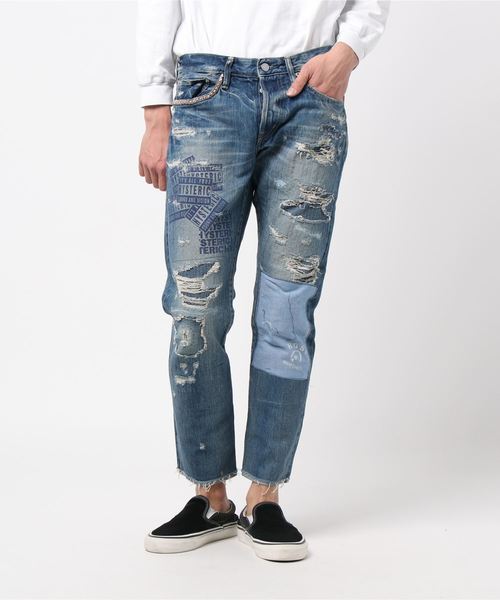 絶対一番安い パンツ デニム ジーンズ Collage Remake加工デニム テーパードパンツ 注目の Teslaimagem Com Br