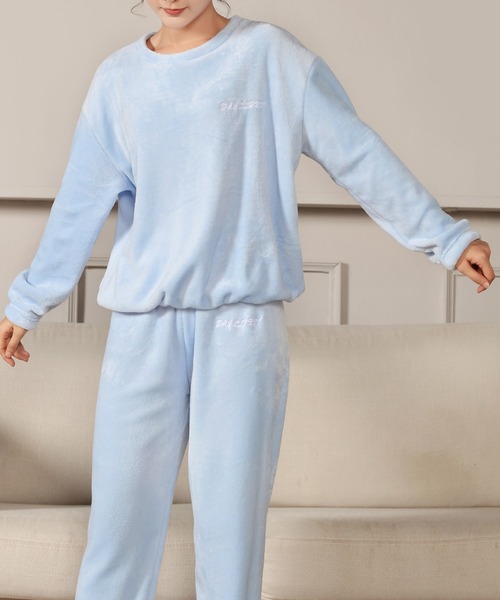 DAY CLOSET パジャマ ルームウェア レディース 長袖もこもこボアルーム