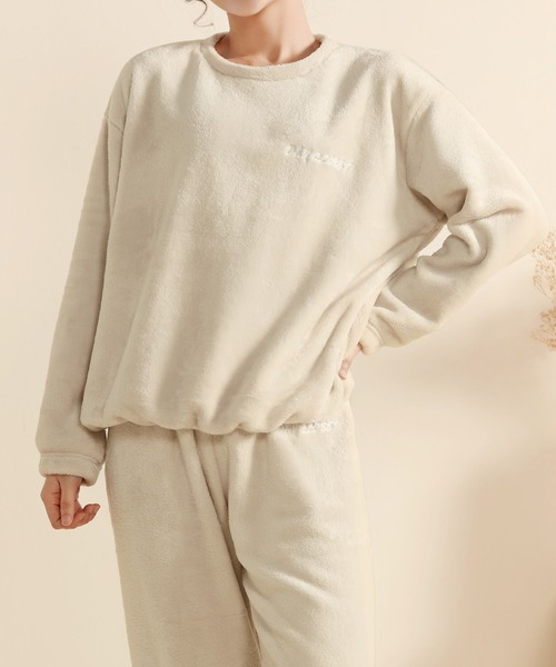 DAY CLOSET パジャマ ルームウェア レディース 長袖もこもこボアルーム