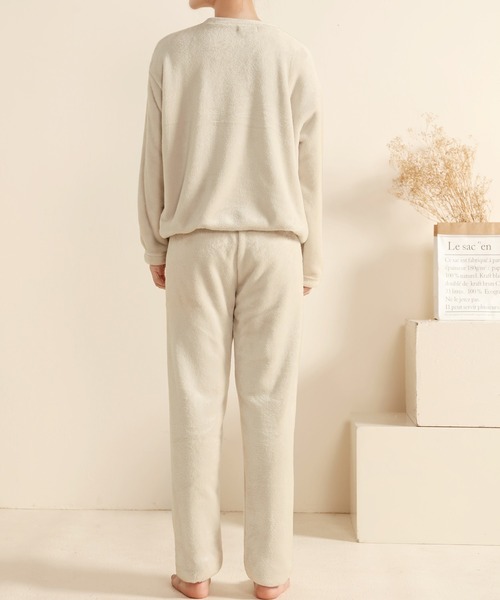 DAY CLOSET パジャマ ルームウェア レディース 長袖もこもこボアルーム