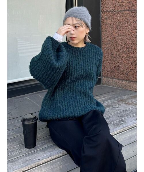 MURUA（ムルーア） ニット モヘヤ混クルーネックニット レディース 