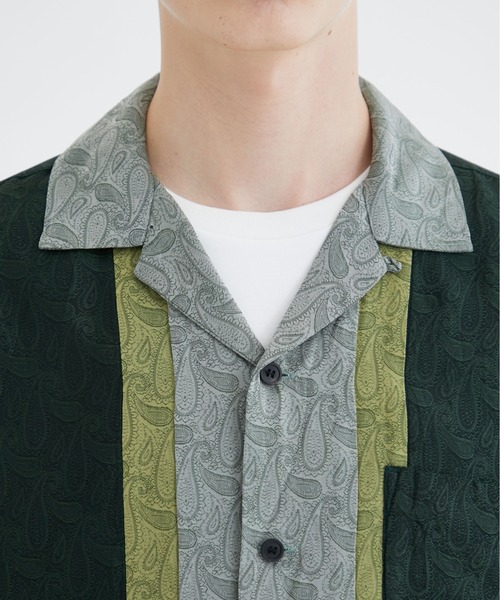 TOGA VIRILIS シャツ STUDIOUS別注 Paisley Panel Shirts メンズ