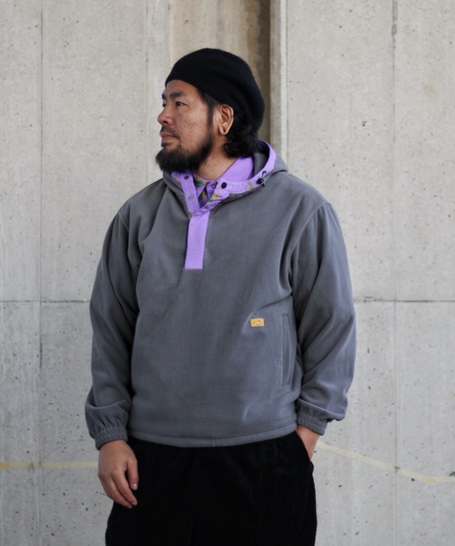 natal design / FLEECE FIELD PARKA/ND SWALLOW/フリースジャケット/ポリエステル/ブラック natal design（ネイタルデザイン） ブルゾン アウター FLEECE FIELD