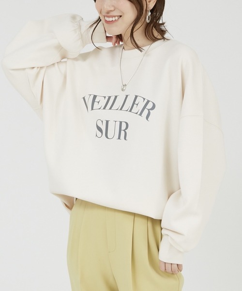 トレーナー スウェット 「スウェット」ロゴシルキーダンボールプルオーバー/秋服/冬服/春服/３シーズン レディース
