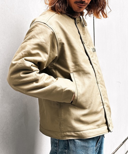 ジャケット ミリタリージャケット 【HOUSTON/ヒューストン】N-1 DECK JACKET　ヒューストン　デッキジャケット　日本製　MADE I HOUSTON/ヒューストン DECK JACKET　ヒューストン　デッキジャケット　日本製　MADE