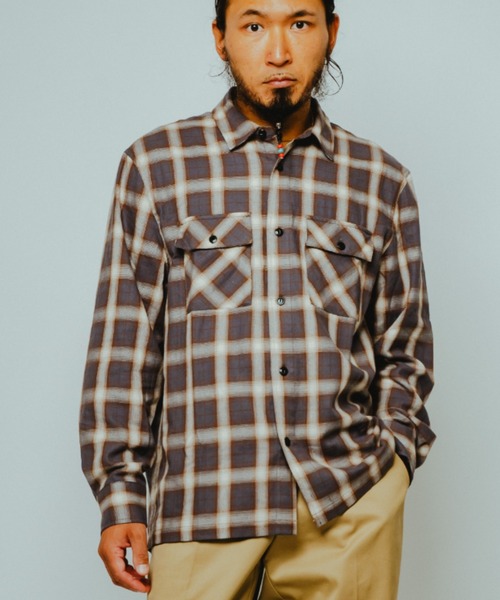 オルゲイユ ハバナチェックシャツ　XL　新品、未使用品 Orgueil HAVANA CHECK SHIRT （Ivory） | C.COUNTLY ONLINE STORE