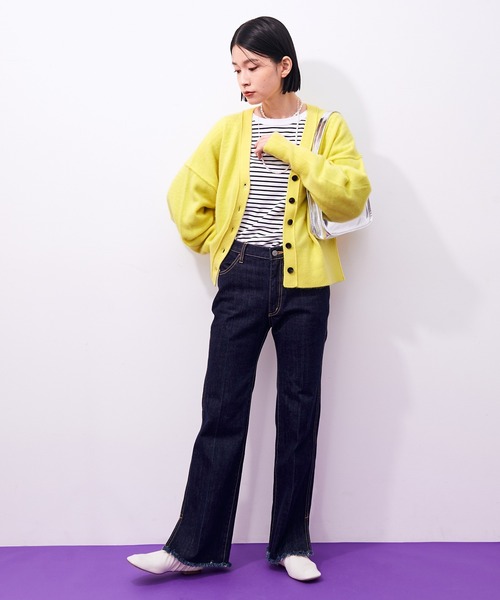 新品/美品/未着用】アダムロペ/カーデ/イエロー