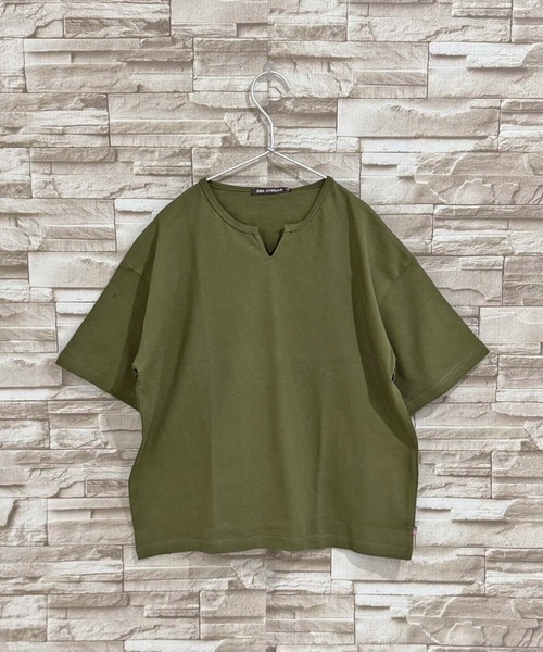 ZIーON tシャツ USAコットン100% ビッグシルエット キーネック
