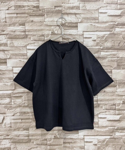 ZIーON tシャツ USAコットン100% ビッグシルエット キーネック