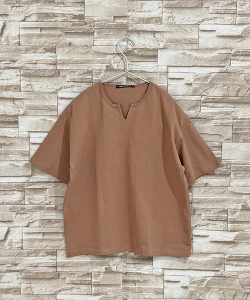 ZIーON tシャツ USAコットン100% ビッグシルエット キーネック