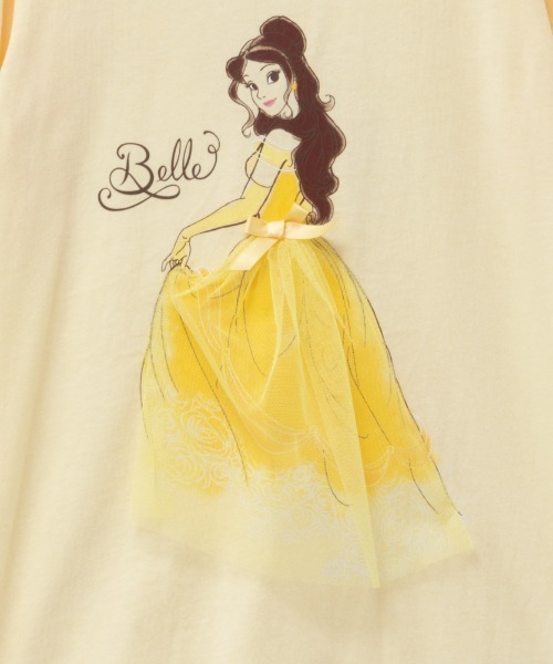 Disney tシャツ DISNEY ディズニー 美女と野獣 ベル立体チュールT