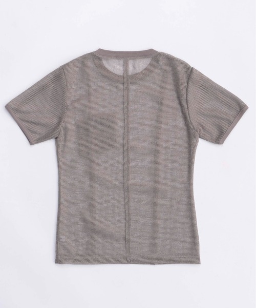 SALE】Prime-Over Mesh Crew Neck T-shirt
