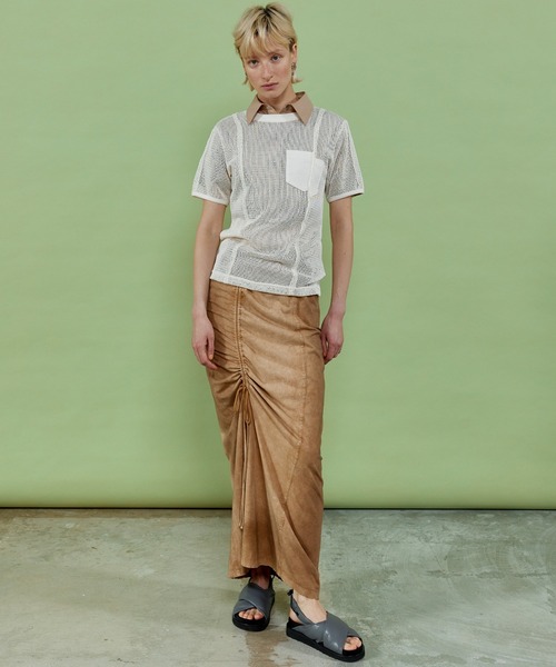 tシャツ Slub Mesh T-shirt/スラブメッシュTシャツ「MAISON SPECIAL/メゾンスペシャル」 レディース MAISON SPECIAL tシャツ Slub Mesh T-shirt/スラブメッシュT